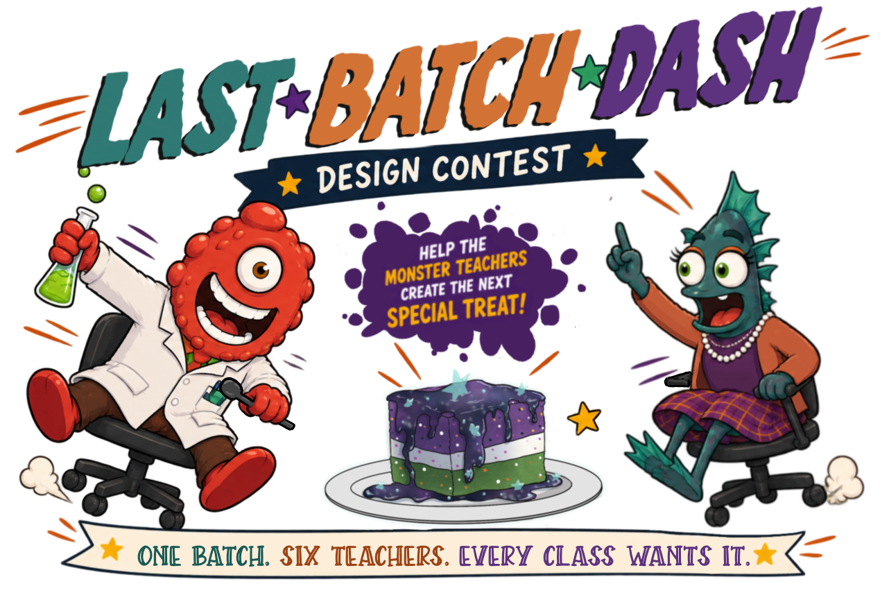 Last Batch Dash - monster teachers racing for the last batch of a treat